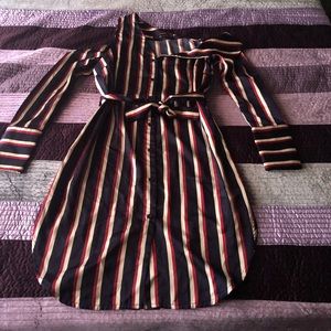 Cold shoulder shirt dress